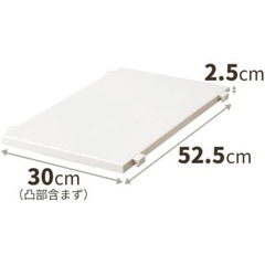 フィッツユニットケース専用棚カプチーノ (幅30×奥行52.5×高さ2.5cm)×3枚の画像