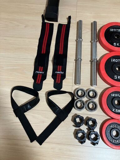 可変式ダンベルセット、トレーニングベンチ、小物など
