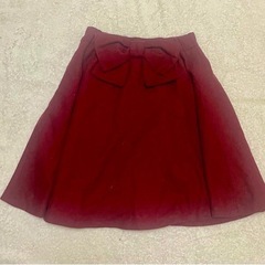 大きいリボンスカート ミニスカート 膝丈 秋冬