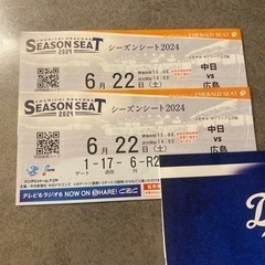 野球ペアチケット　値下げしました