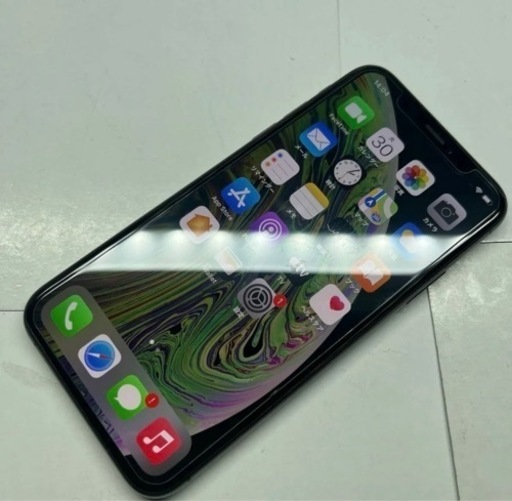 iPhoneXS 64GB スペースグレイ　SIMフリー　バッテリー最大容量84% 液晶漏れあり
