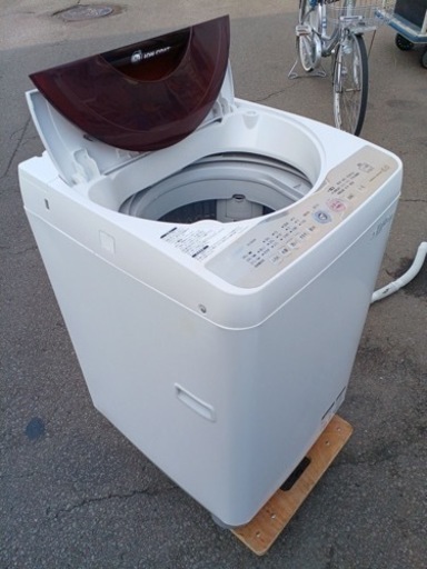 アース万代店　シャープ SHARP　ES-GE60K-T 簡易乾燥機能付き洗濯機（6.0kg）