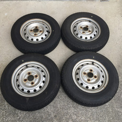 145/80R12 夏タイヤ 2019年 5分山 鉄チン 軽トラ...