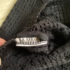 レース編みニットトップスブラウス　ブラックの画像