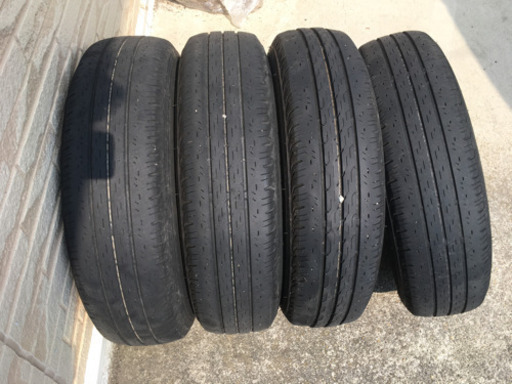 145/80R12 夏タイヤ 3分山 N-VANオプションアルミ ナット付き