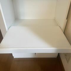ニトリ　食器棚、レンジ台　収納　棚　ラック　キッチン家具　 キッチン収納　キッチンキャビネット(フォルムN RE1860 WH)の画像
