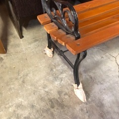屋内保管 美品 屋外用ベンチガーデンベンチ  幅122cmの画像