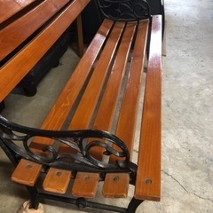 屋内保管 美品 屋外用ベンチガーデンベンチ  幅122cmの画像