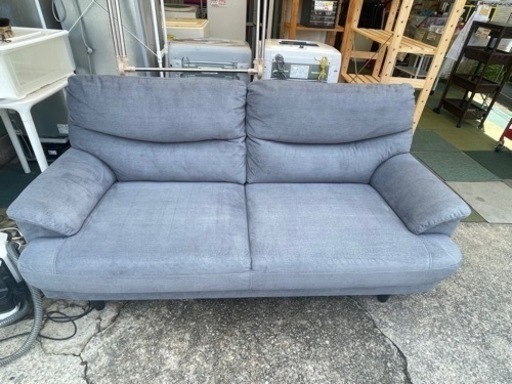 【リサイクルサービス八光】幅175㎝　グレー　3人掛けソファ