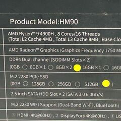 MINISFORUM EliteMini HM90 小型デスクトップPCの画像
