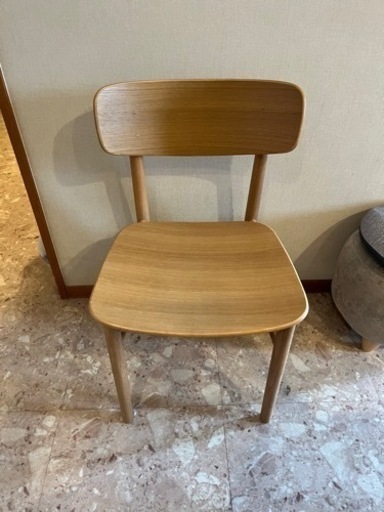 無印良品　ラウンドチェア・オーク材  
