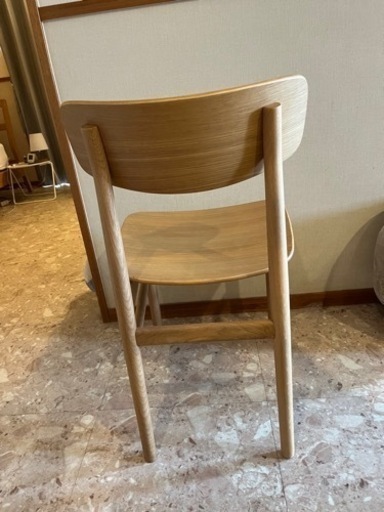 無印良品　ラウンドチェア・オーク材  