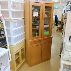 2面食器棚☆ウッド調、キッチン収納【浜村鹿野温泉ICから3分 買取本舗 宮本リサイクル 営業時間9～19時 定休日水曜のみ←連絡できませんm(_ _)m】