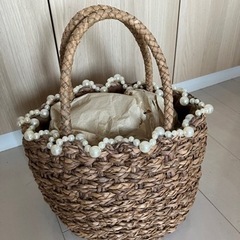 カゴバッグ　かばんの画像