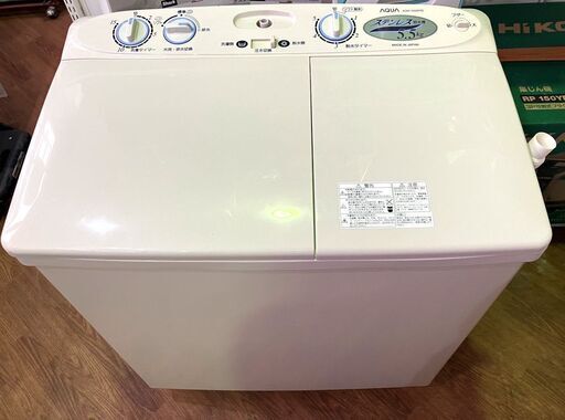 AQUA ■二層式洗濯機■ AQW-N55 5.5kg 2012年製 ステンレス脱水層