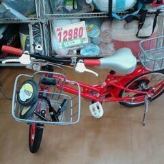自転車　16インチ　赤