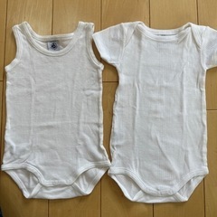 プチバトー①babyロンパース3months 2枚セット
