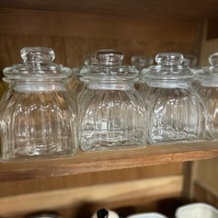 ガラスキャニスター　クリア　保存瓶　保存容器　キッチン雑貨