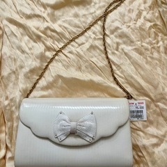 未使用★ショルダー★ハンドバッグ★白★フォーマル★パーティー★デート