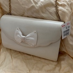 未使用★ショルダー★ハンドバッグ★白★フォーマル★パーティー★デートの画像