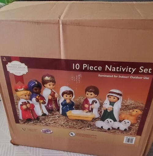 キリスト生誕クリスマスイルミネーション10体セット