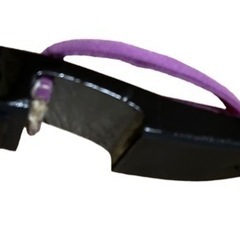 【受付終了】★美品 未使用品 ★レディース レトロ 右近下駄 朱色 の画像