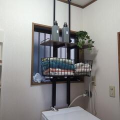 洗濯機上 ラック(新品未開封・黒)の画像