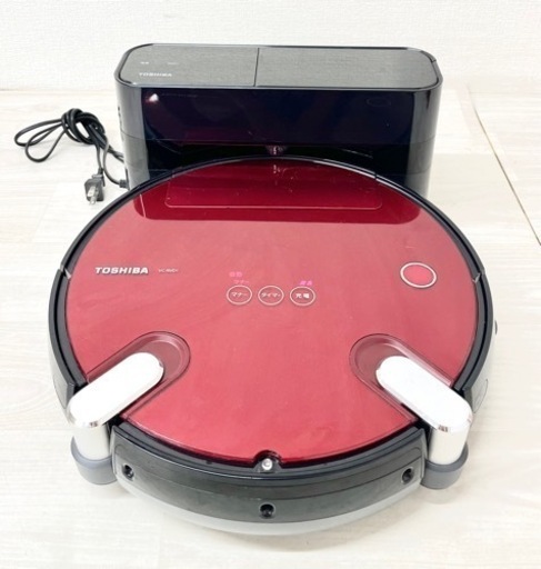 Y【中古品】TOSHIBA 東芝 ロボット掃除機 VC-RVD1 レッド TORNEOROBO トルネオロボ クリーナー 2014年製 生活家電