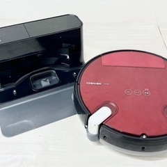 Y【中古品】TOSHIBA 東芝 ロボット掃除機 VC-RVD1 レッド TORNEOROBO トルネオロボ クリーナー 2014年製 生活家電　の画像