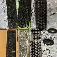 パソコン 有線キーボード　マウス 8点