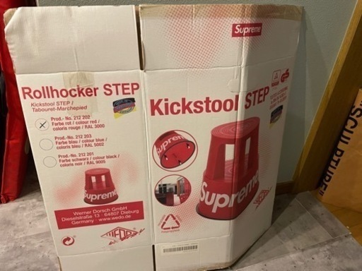 【手渡し限定】Supreme 20AW ×Wedo Step Stool ウェド ラウンドステップツール レッド 踏み台
