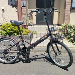 【屋内保管未使用品】　20インチ折りたたみ自転車　の画像