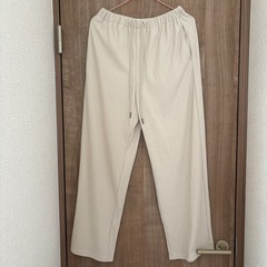 GU リブプルオンパンツ ベージュ