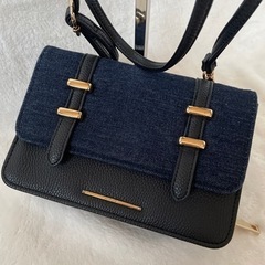 【決まりました】肩掛けバッグ　　シンプル　青　ブルー　取り外し可...