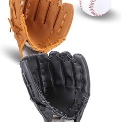 【新品】野球キャッチボールセット大人用 グローブ2つ  ボール付...