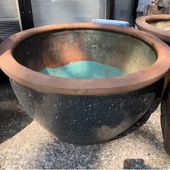 【商談中】常滑焼　水鉢　メダカ鉢　睡蓮鉢