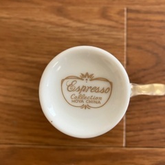 HOYA エスプレッソコレクション カップ＆ソーサー 金彩 ローズ デミタスの画像
