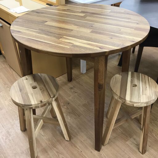★ジモティ割あり★ IKEA  2人用ダイニングセット ナチュラル  クリーニング済み KJ5376