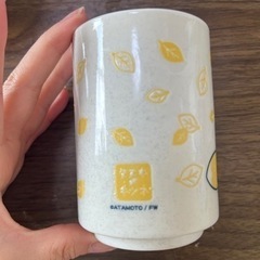 タヌキキツネ　湯呑みの画像