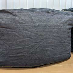【値下】【手渡】【2個】体にフィットするソファ・綿デニムネイビー・セットの画像