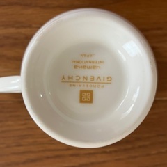 GIVENCHY ティーカップ&ソーサー 2客 薔薇 お花柄 ライトグリーンの画像