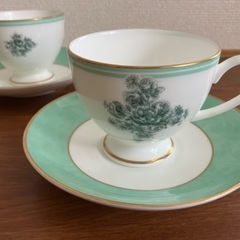 GIVENCHY ティーカップ&ソーサー 2客 薔薇 お花柄 ラ...