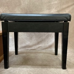 イス　椅子　ピアノイス　ブラック　高さ調整可能　座面高46〜54センチ　中古の画像