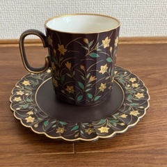中山陶器 ヴィンテージ デミタスカップ 桃花