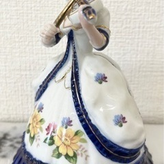 【中古品】サンキョー オルゴール 虹の彼方に バイオリンを弾く少女 陶器人形 SANKYO インテリア雑貨の画像