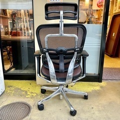 【再出品中】【池上店】保管品・美品  Ergohuman エルゴヒューマン Pro プロ Ottoman オットマン ヘッドレスト オフィスチェア OAチェア 椅子 イス チェア　検) エラストメリックメッシュ ＫＭ-13 オレンジの画像