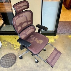 【再出品中】【池上店】保管品・美品  Ergohuman エルゴヒューマン Pro プロ Ottoman オットマン ヘッドレスト オフィスチェア OAチェア 椅子 イス チェア　検) エラストメリックメッシュ ＫＭ-13 オレンジの画像
