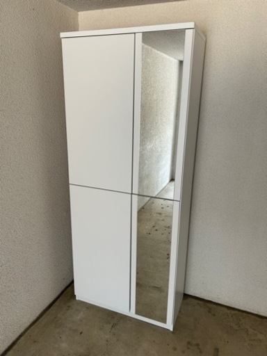 シューズボックス　ミラー付き