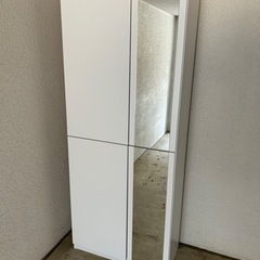 シューズボックス　ミラー付き　　