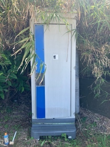 仮設トイレ中古簡易水洗式和式使用頻度極小